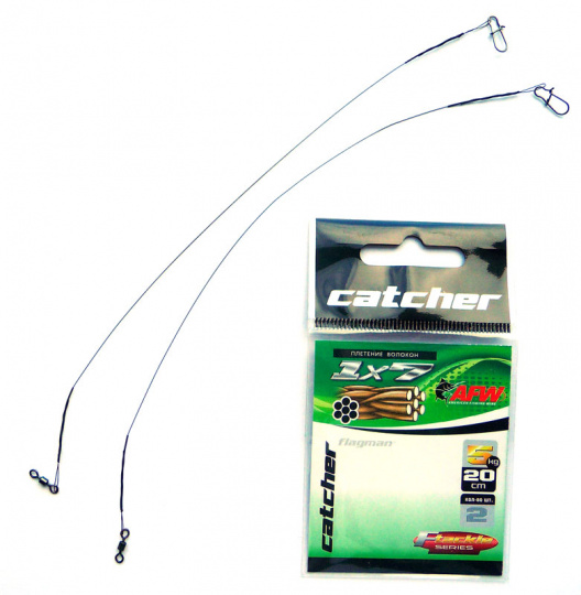CATCHER Поводок стальной X7 5кг 25см 2шт