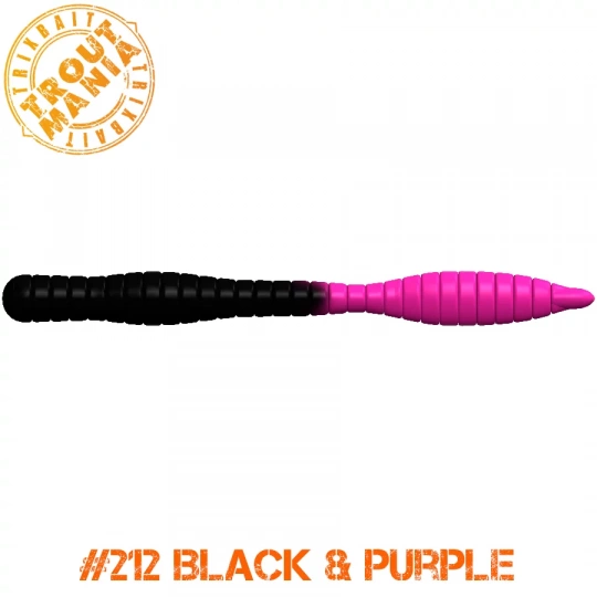 TM Fat Worm 3" -212 Black&Purple (Cheese)