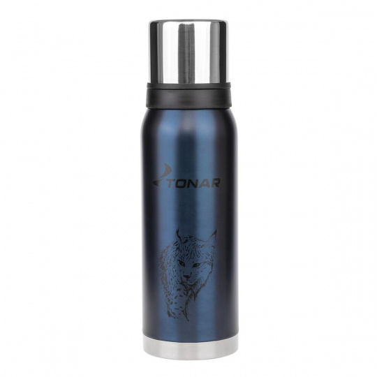Термос (HS.TM-055-BL) 1200ML синий (2 крышки-кружки) Рысь TONAR