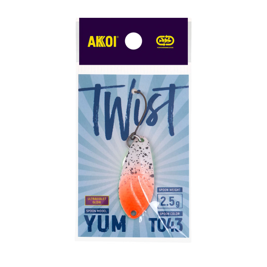 Блесна AKKOI TWIST форелевая YUM 2,5 g цвет Т043					