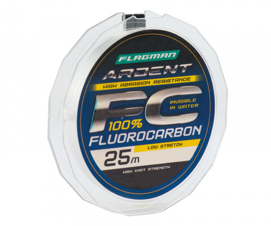 FLAGMAN Леска Ardent Fluorocarbon 25м 0,28мм 7,4кг/16,3lb