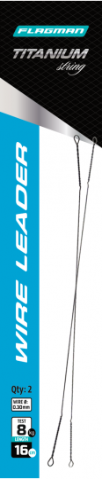 FLAGMAN Поводок скрутка  Wire Leader Titan 8кг 16см 0,30мм  2шт