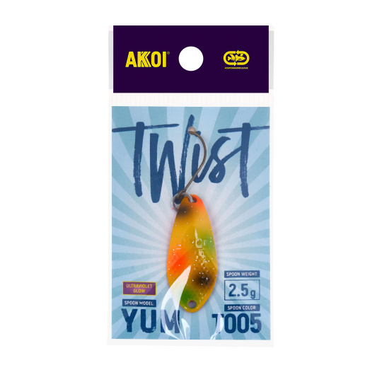 Блесна AKKOI TWIST форелевая YUM 2,5 g цвет Т005			
