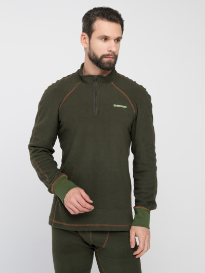 Термобелье Thermoline ZIP цвет Хаки ткань Флис (Размер: 48-50, Рост: L)