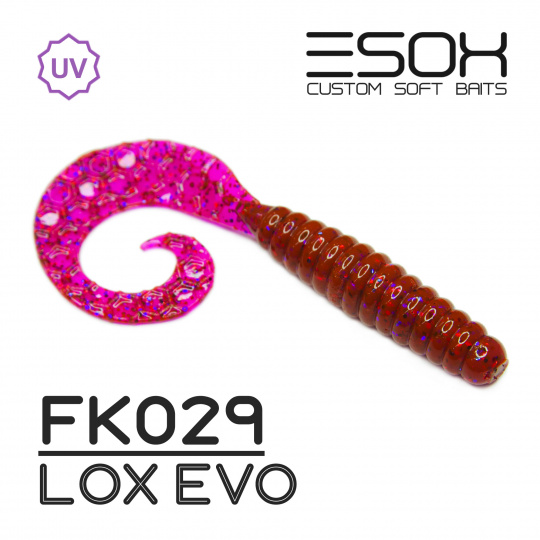 Twirly Grub 3" (80мм) 6шт FK029 Lox Evo)