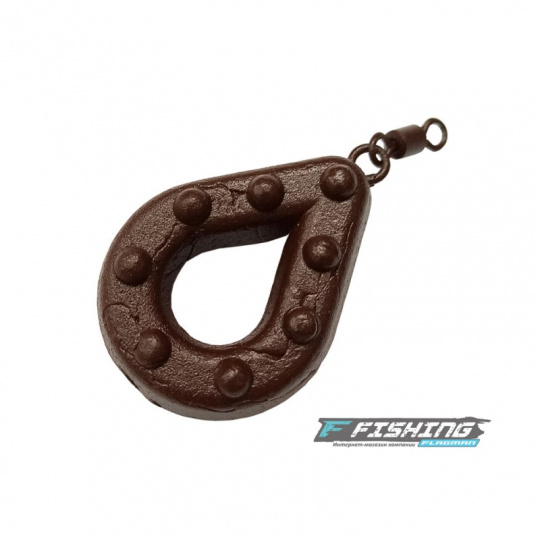 FLAGMAN Грузило Gripper с вертлюгом 40г brown 2шт ВР