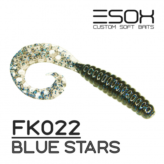 Twirly Grub 3" (80мм) 6шт FK022 Blue Stars
