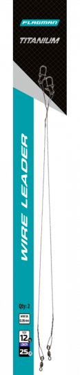 FLAGMAN Поводок Titanium Wire 12кг 25см 0,35мм 2шт
