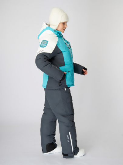 Костюм зимний Alaskan Vanda жен.S бел/голуб/сер (куртка+полукомбинезон)