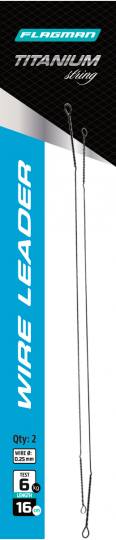 FLAGMAN Поводок скрутка  Wire Leader Titan 6кг 16см 0,25мм  2шт
