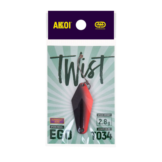 Блесна AKKOI TWIST форелевая EGO 2,8 g цвет Т034																