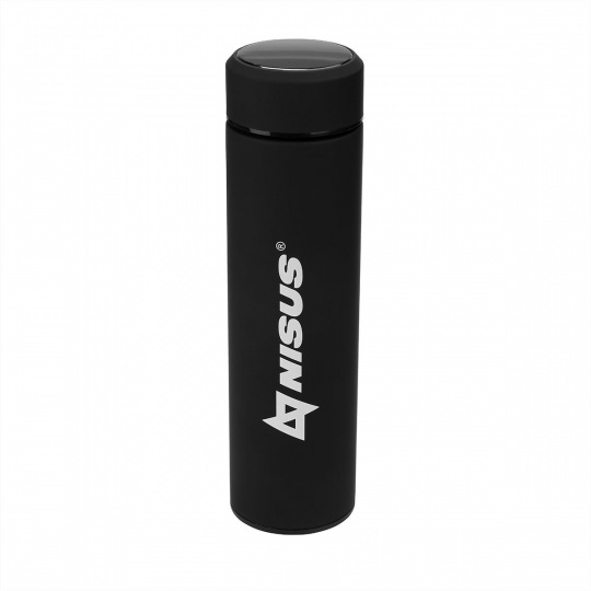 Термос N.TM-049-B 450ML с термодатчиком черный NISUS