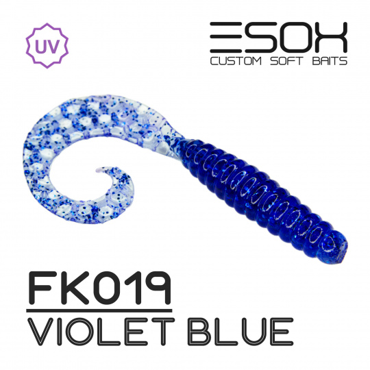 Twirly Grub 3" (80мм) 6шт FK019 Violet Blue