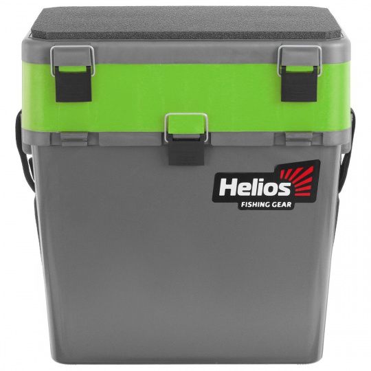 Ящик рыболовный зимний серый/салатовый Helios