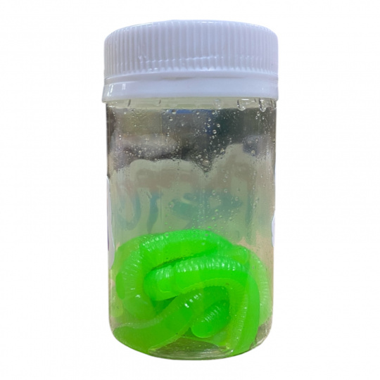 Приманка PETRO LURES STRETCH FETTI WORM 65мм цв.светон. зел.