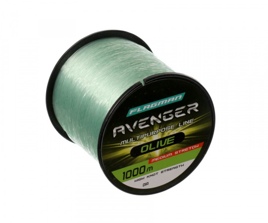 FLAGMAN Леска Avenger Olive Line 1000м 0,30мм 9,1кг/20lb