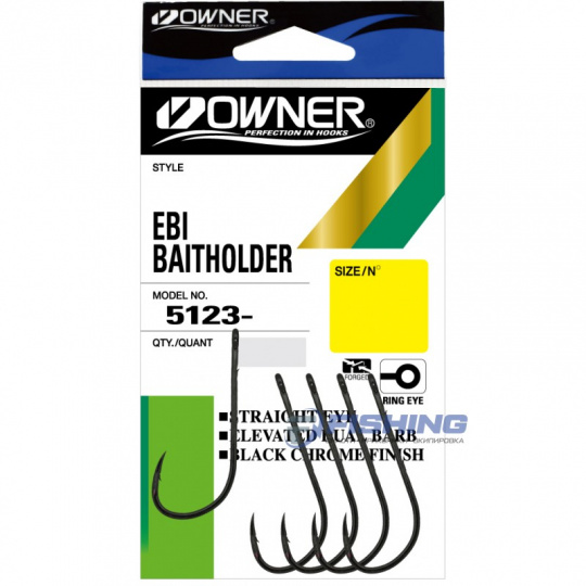 Крючок Owner 5123-111 EBI BAITHOLDER №1/0 6шт