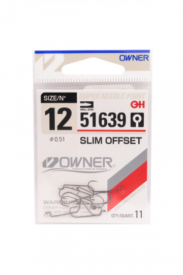 OWNER Крючок51639 Slim Offset MH-21 BC №12  11шт