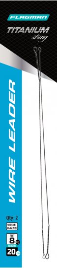 FLAGMAN Поводок скрутка  Wire Leader Titan 8кг 20см 0,30мм  2шт