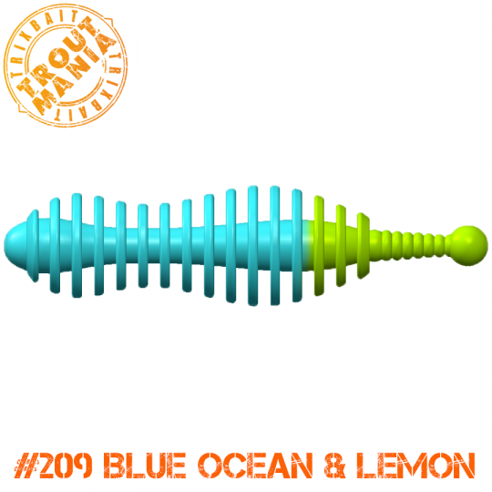 TM Mouse Tail  2.0" -209 Blue Ocean&Lemon (Cheese)