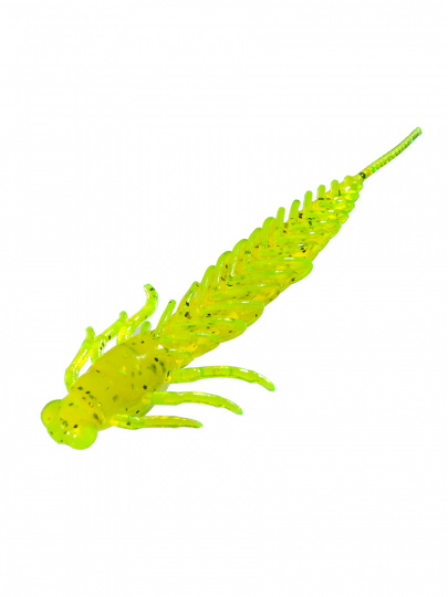 Приманка ZUB-LARVA  80мм-5шт, (цвет 310) желтый с блестками