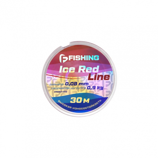 F-FISHING Леска Ice Red Line 30м 0,08мм