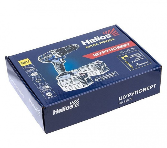 Шуруповерт-электробур 18V 6A (HS-LB176) Helios	