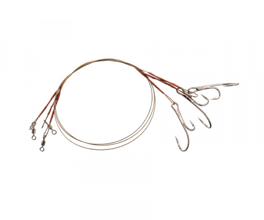 FLAGMAN Поводок Stainless Steel с двойником №2 X7 10кг 25см 3шт