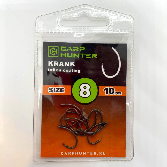 Крючки карповые CarpHunter KRANK №8 (teflon coating)