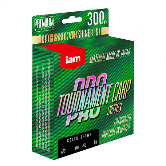 Монофильная леска TOURNAMENT PRO CARP 300m (brown) d0.286