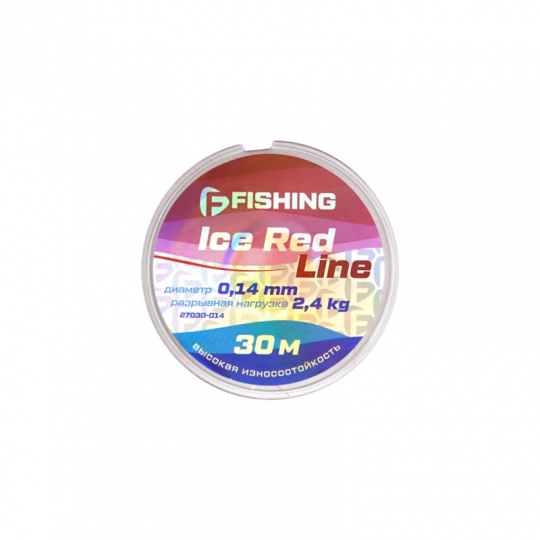 F-FISHING Леска Ice Red Line 30м 0,14мм