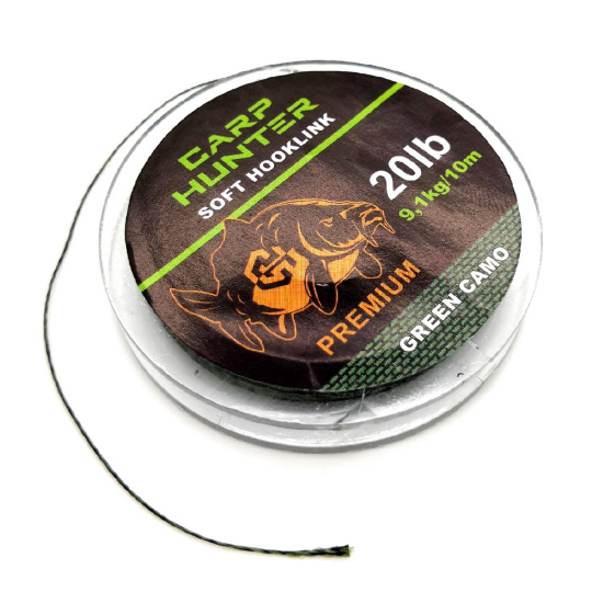 Поводковый материал CarpHunter PREMIUM 20lb (9,1кг) 10м (green camo)