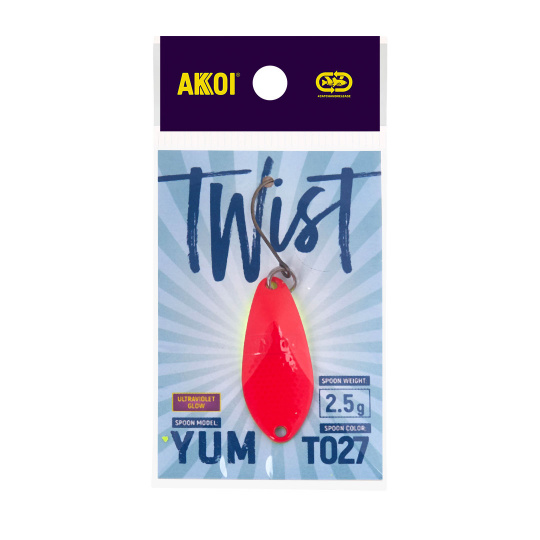 Блесна AKKOI TWIST форелевая YUM 2,5 g цвет Т027																			