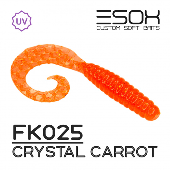 Twirly Grub 3" (80мм) 6шт FK025 Crystal Carrot