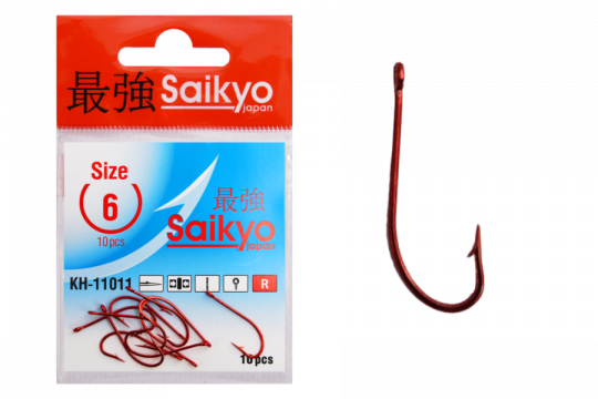 Крючки Saikyo KH-11011 O'Shaughnessy Red № 8 (10шт)