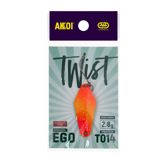 Блесна AKKOI TWIST форелевая EGO 2,8 g цвет Т014								