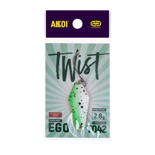 Блесна AKKOI TWIST форелевая EGO 2,8 g цвет Т042													