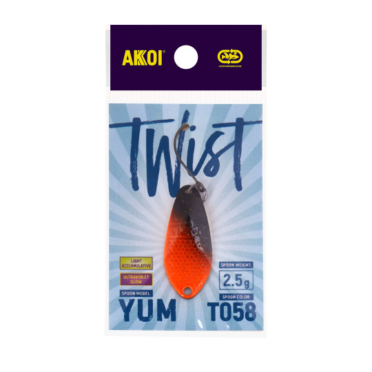 Блесна AKKOI TWIST форелевая YUM 2,5 g цвет Т058		