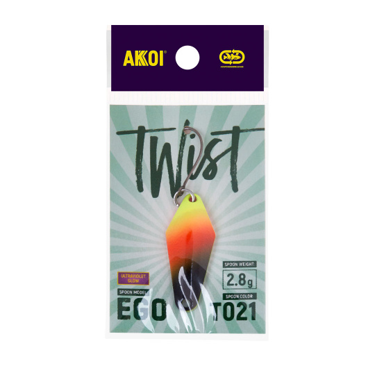Блесна AKKOI TWIST форелевая EGO 2,8 g цвет Т021