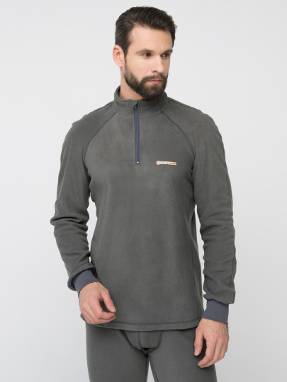 Термобелье Thermoline ZIP цвет Серый ткань Флис (Размер: 60-62, Рост: 3XL)