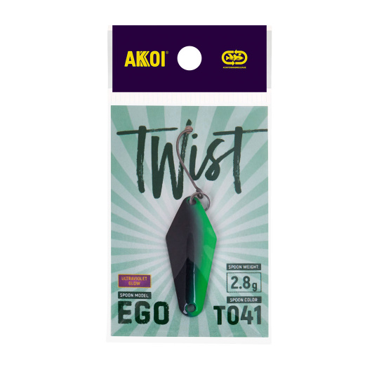Блесна AKKOI TWIST форелевая EGO 2,8 g цвет Т041			