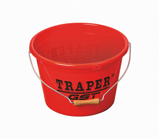 Ведро для прикормки 17 л, красное "TRAPER"