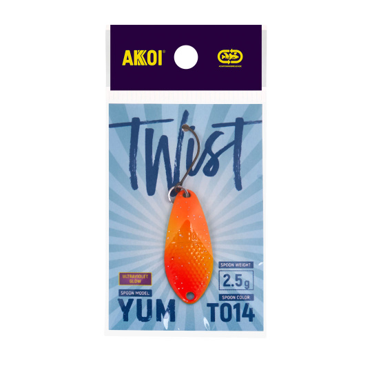 Блесна AKKOI TWIST форелевая YUM 2,5 g цвет Т014										