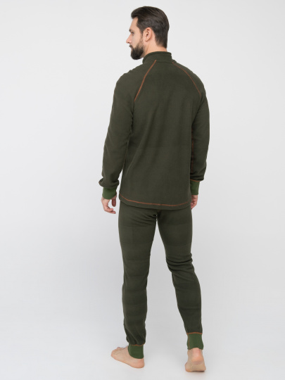 Термобелье Thermoline ZIP цвет Хаки ткань Флис (Размер: 48-50, Рост: L)