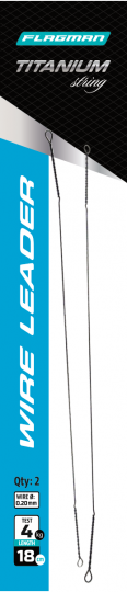 FLAGMAN Поводок скрутка  Wire Leader Titan 4кг 18см 0,20мм  2шт