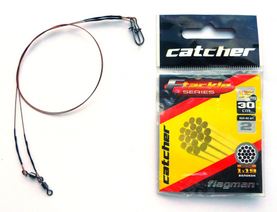 CATCHER Поводок стальной X49 5кг 15см 2шт