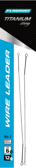 FLAGMAN Поводок скрутка  Wire Leader Titan 6кг 12см 0,25мм  2шт