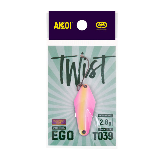 Блесна AKKOI TWIST форелевая EGO 2,8 g цвет Т039																							