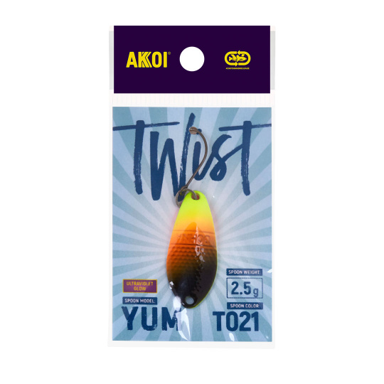 Блесна AKKOI TWIST форелевая YUM 2,5 g цвет Т021			