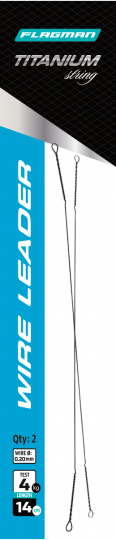 FLAGMAN Поводок скрутка  Wire Leader Titan 4кг 14см 0,20мм  2шт
